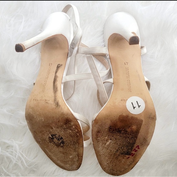 Monolo Blahnik Satin Heels - Picture 5 of 5